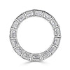 7.78ct Radiant Cut Bezel Set Diamond Eternity Band in 18K White Gold