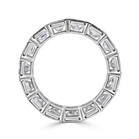 7.78ct Radiant Cut Bezel Set Diamond Eternity Band in 18K White Gold