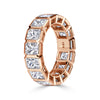 7.78ct Radiant Cut Diamond Eternity Band in 18K Rose Gold