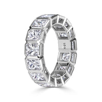 7.78ct Radiant Cut Diamond Eternity Band in Platinum