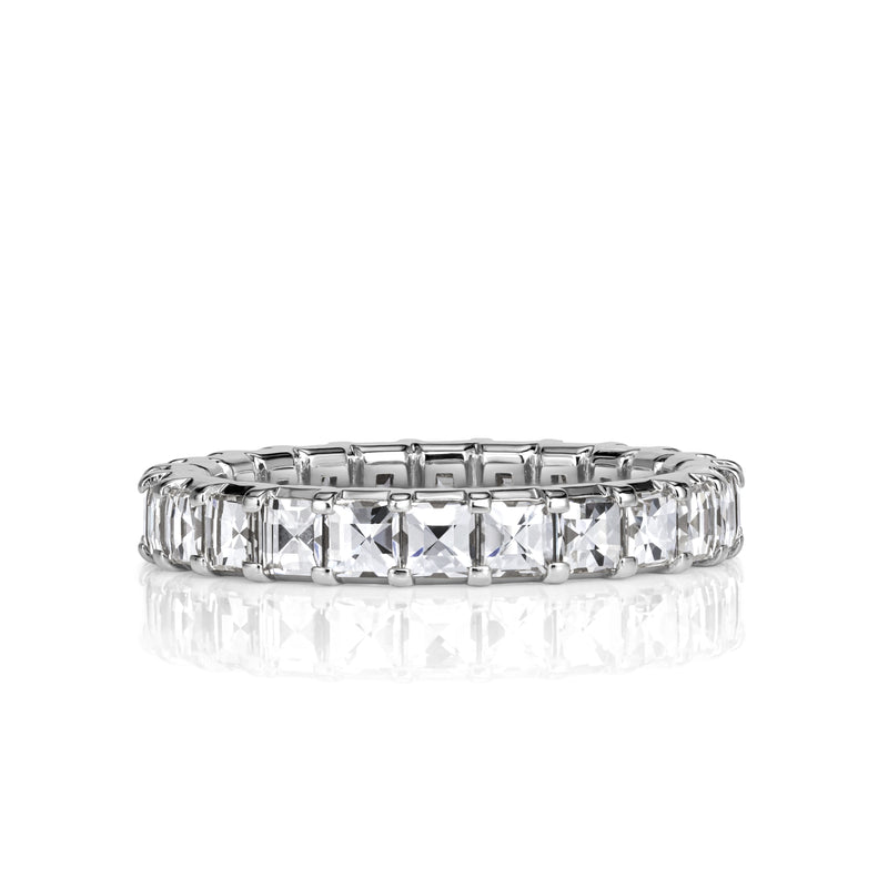 2.40ct Pixel Cut Diamond Eternity Band in 18k White Gold