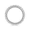 2.40ct Pixel Cut Diamond Eternity Band in 18k White Gold