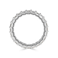 2.40ct Pixel Cut Diamond Eternity Band in 18k White Gold