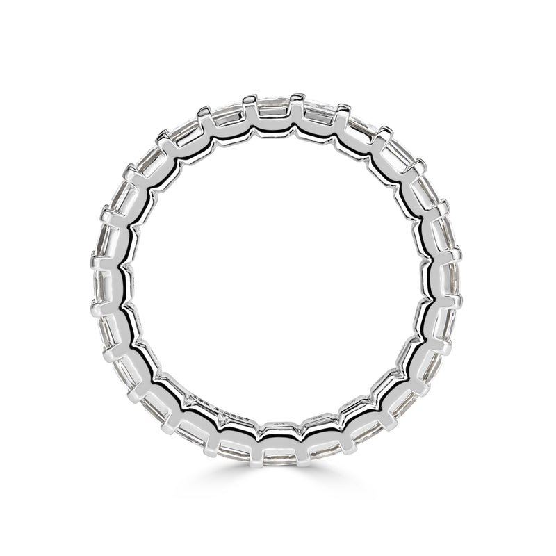 2.40ct Pixel Cut Diamond Eternity Band in 18k White Gold
