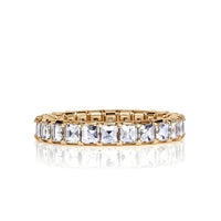 2.40ct Pixel Cut Diamond Eternity Band in 18k Champagne Yellow Gold
