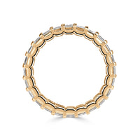 2.40ct Pixel Cut Diamond Eternity Band in 18k Champagne Yellow Gold