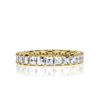 2.40ct Pixel Cut Diamond Eternity Band in 18k Yellow Gold