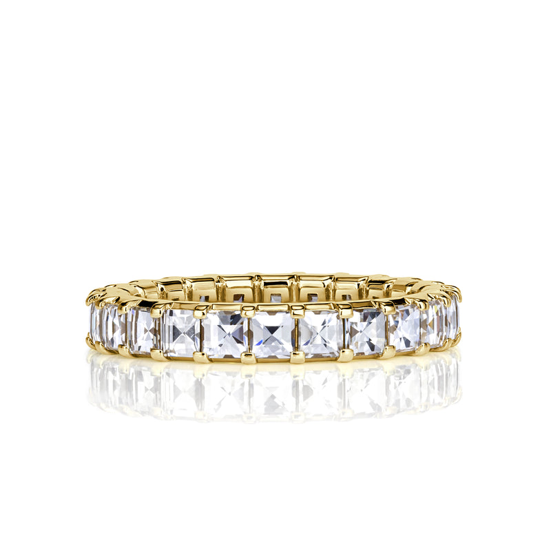 2.40ct Pixel Cut Diamond Eternity Band in 18k Yellow Gold