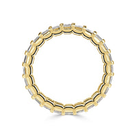 2.40ct Pixel Cut Diamond Eternity Band in 18k Yellow Gold