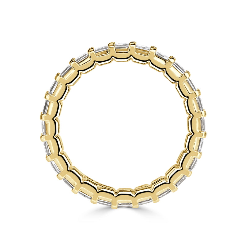 2.40ct Pixel Cut Diamond Eternity Band in 18k Yellow Gold