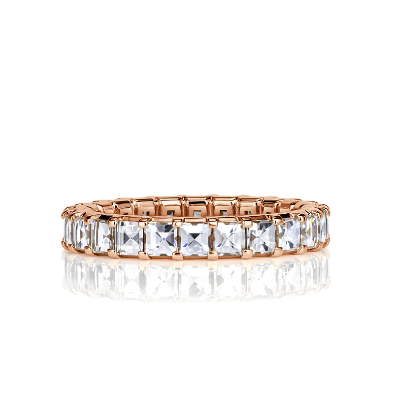 2.40ct Pixel Cut Diamond Eternity Band in 18k Rose Gold