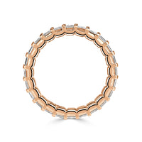2.40ct Pixel Cut Diamond Eternity Band in 18k Rose Gold