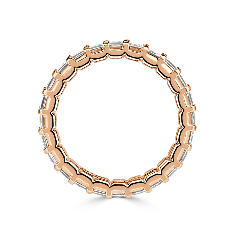 2.40ct Pixel Cut Diamond Eternity Band in 18k Rose Gold