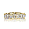 2.11ct Emerald Cut and Round Brilliant Cut Diamond Eternity Band in 18K Yellow Gold