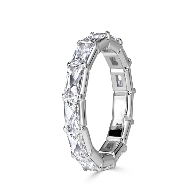 2.21ct French Cut Diamond Eternity Band in 18K White Gold