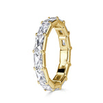 2.21ct French Cut Diamond Eternity Band in 18K Yellow Gold