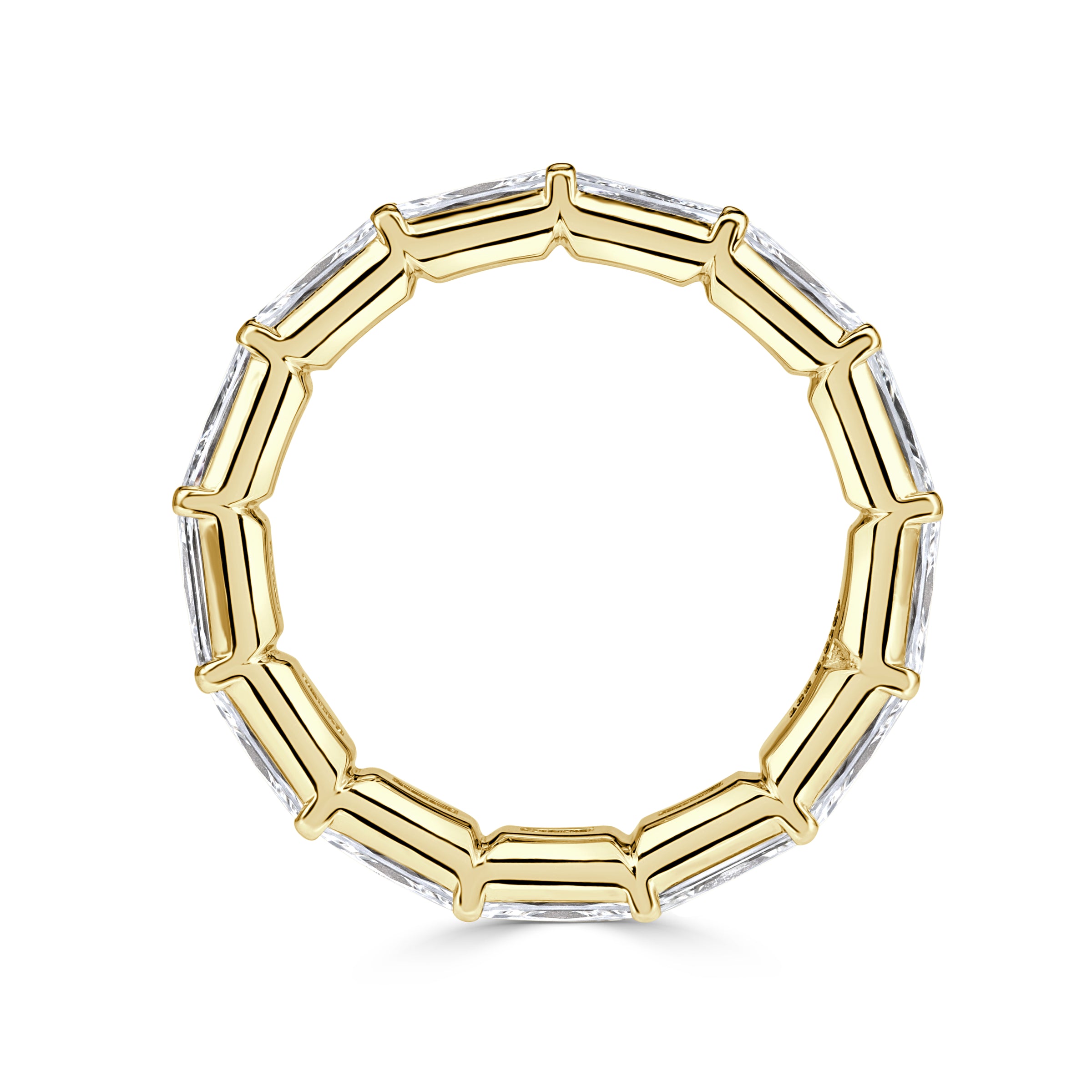 2.21ct French Cut Diamond Eternity Band in 18K Yellow Gold