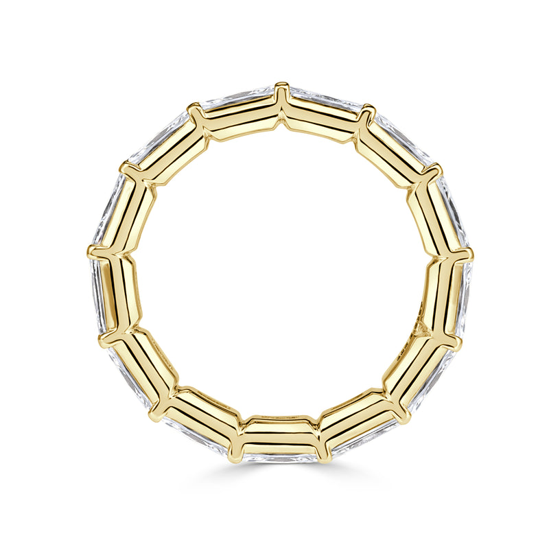 2.21ct French Cut Diamond Eternity Band in 18K Yellow Gold