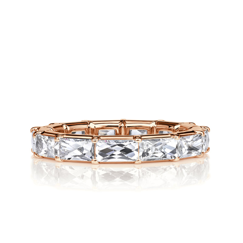 2.21ct French Cut Diamond Eternity Band in 18K Rose Gold