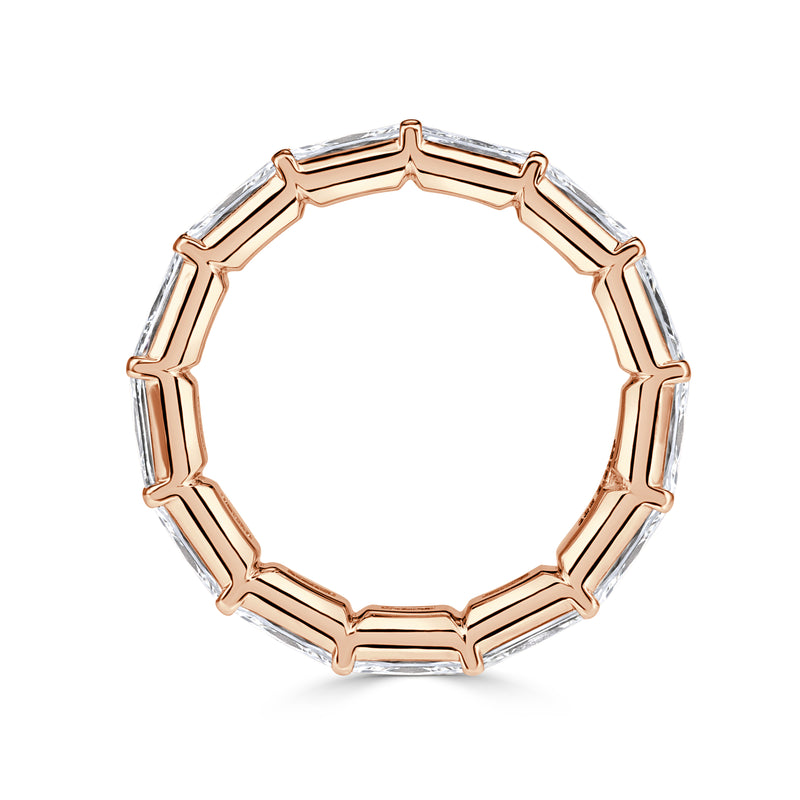 2.21ct French Cut Diamond Eternity Band in 18K Rose Gold