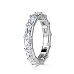 2.21ct French Cut Diamond Eternity Band in Platinum