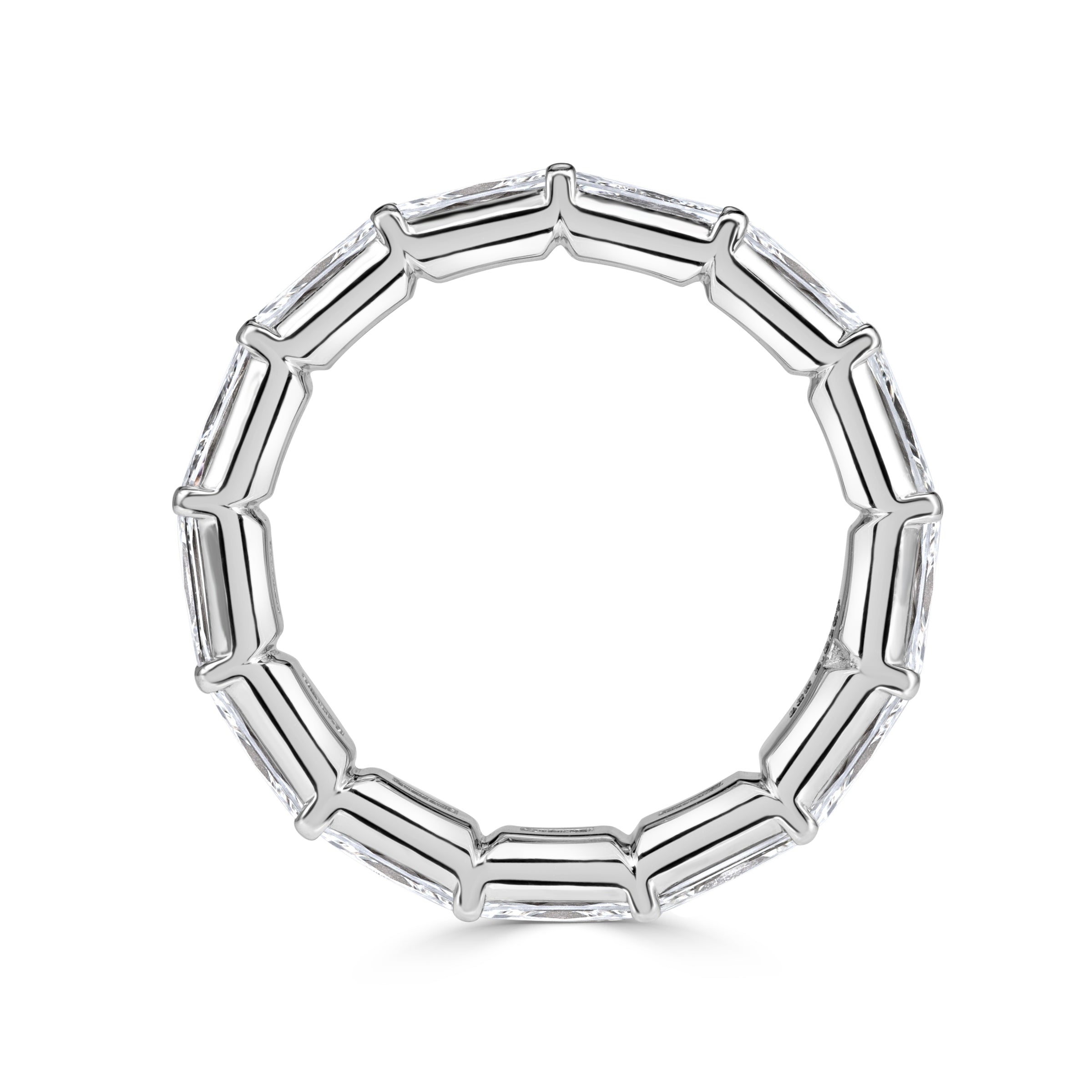 2.21ct French Cut Diamond Eternity Band in Platinum