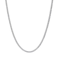 3.72ct Round Brilliant Cut Diamond Tennis Necklace in 14K White Gold