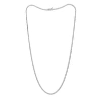 3.72ct Round Brilliant Cut Diamond Tennis Necklace in 14K White Gold