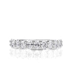 1.16ct Oval Cut Diamond Wedding Band in 18K White Gold