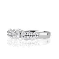 1.16ct Oval Cut Diamond Wedding Band in 18K White Gold
