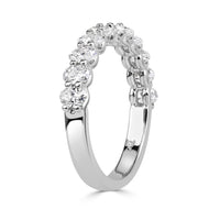 1.16ct Oval Cut Diamond Wedding Band in 18K White Gold