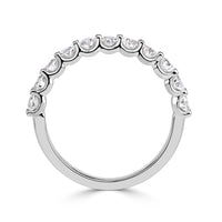 1.16ct Oval Cut Diamond Wedding Band in 18K White Gold