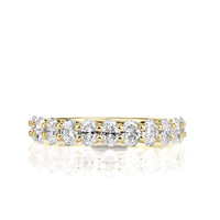 1.16ct Oval Cut Diamond Wedding Band in 18K Yellow Gold