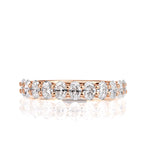 1.16ct Oval Cut Diamond Wedding Band in 18K Rose Gold