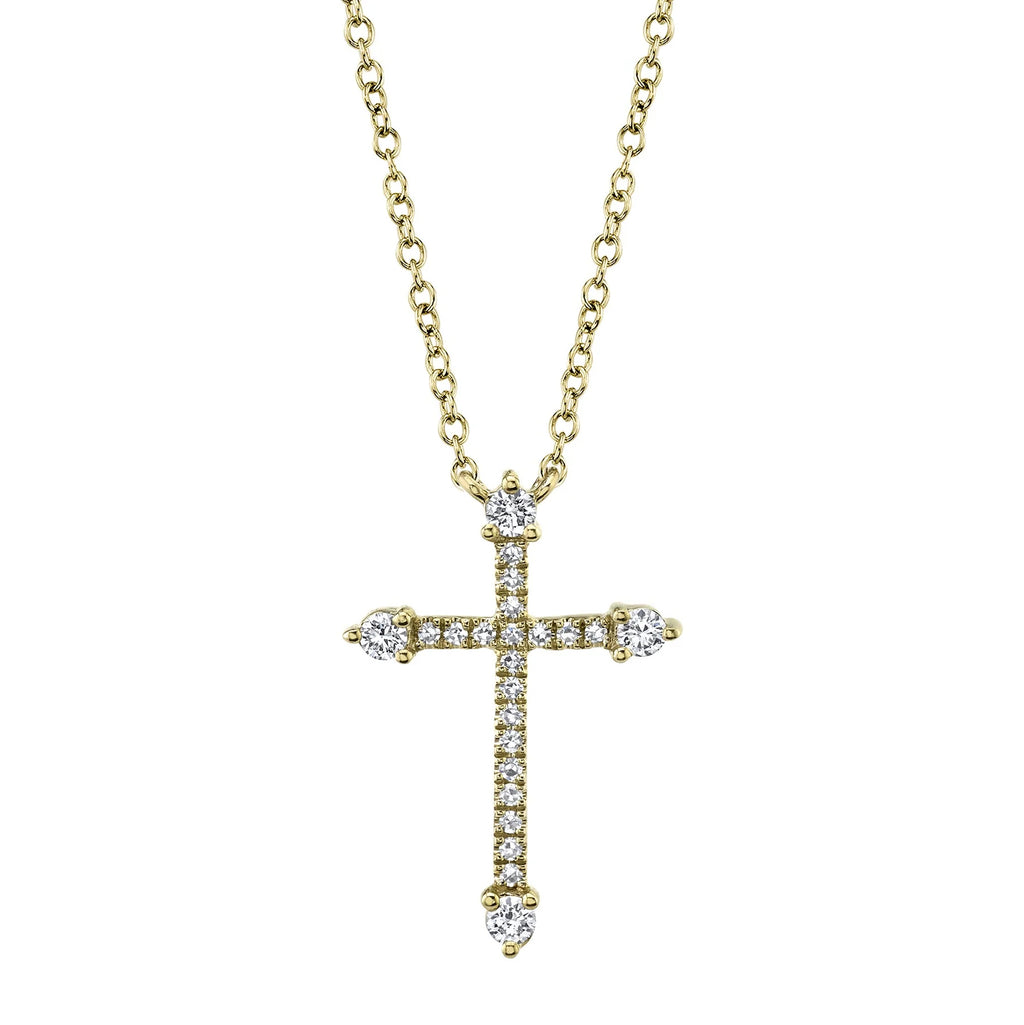 0.17ct Round Brilliant Cut Diamond Cross Necklace – Mark
