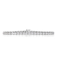 8.06ct Emerald Cut Diamond Tennis Bracelet in 18K White Gold