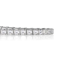 8.06ct Emerald Cut Diamond Tennis Bracelet in 18K White Gold