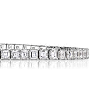 6.64ct Asscher Cut Diamond Tennis Bracelet in 14k White Gold