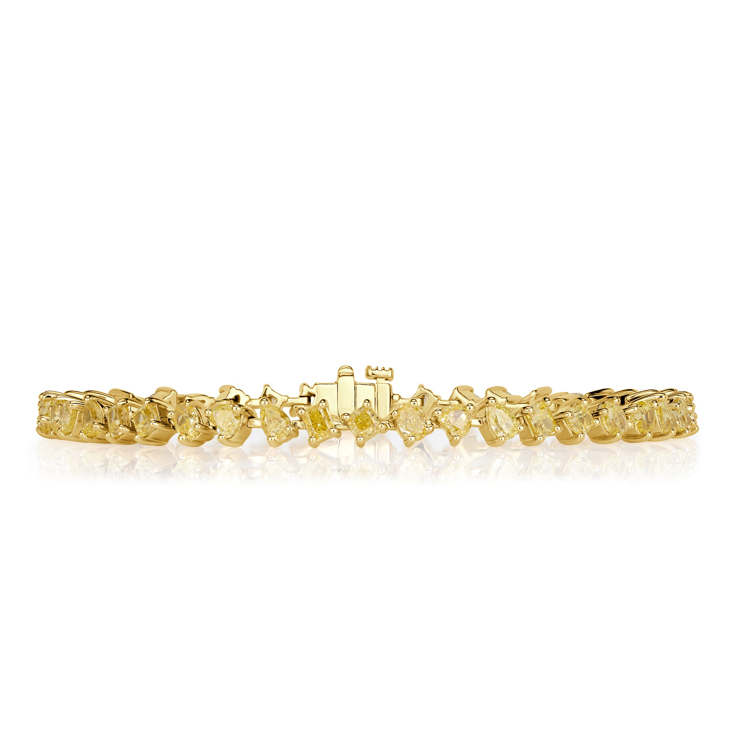 Fancy Yellow Diamond Tennis Bracelet in 18K Yellow Gold