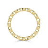 1.90ct Fancy Yellow Oval Cut Diamond Bezel Eternity Band in 18k Yellow Gold