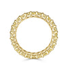 3.79ct Fancy Yellow Oval Cut Diamond Eternity Band in 18k Yellow Gold