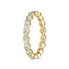 1.45ct Oval Cut Diamond Bezel Eternity Band in 18K Yellow Gold
