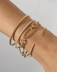 Twisted Rope Bangle Bracelet