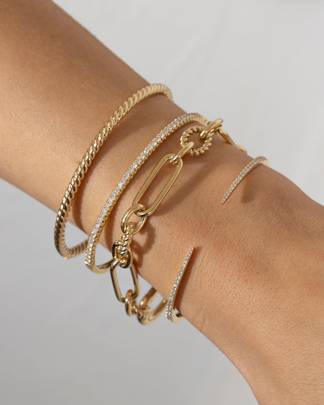 Twisted Rope Bangle Bracelet