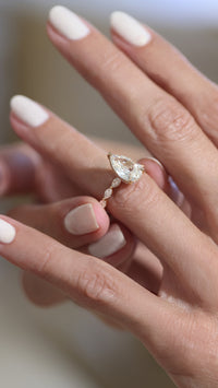 3.11ct Pear Shaped Diamond Engagement Ring