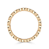 1.45ct Oval Cut Diamond Bezel Eternity Band in 18K Champagne Yellow Gold