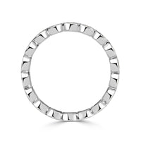 1.45ct Oval Cut Diamond Bezel Eternity Band in 18K White Gold