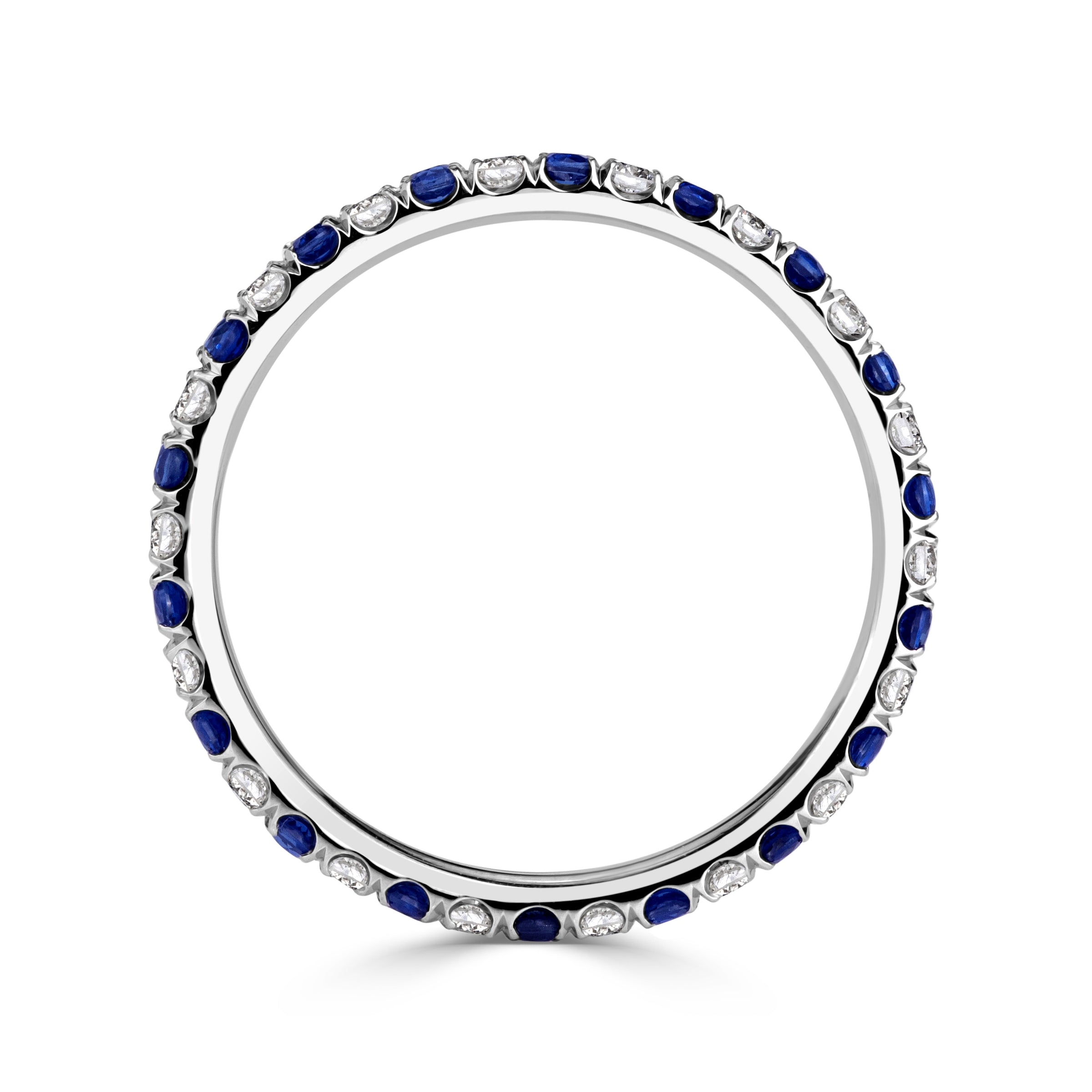 0.71ct Sapphire and Diamond Eternity Band