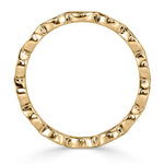1.05ct Marquise Cut Diamond Bezel Set Eternity Band in 18k Champagne Yellow Gold