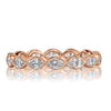 1.05ct Marquise Cut Diamond Bezel Set Eternity Band in 18k Rose Gold